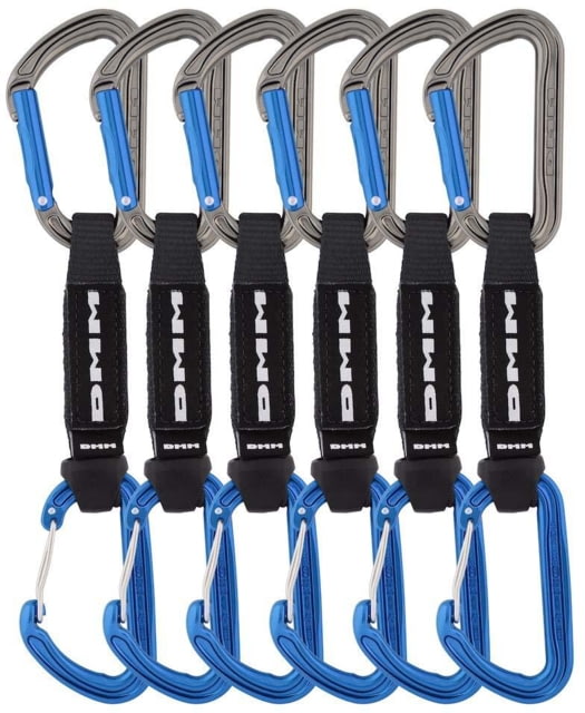 DMM Shadow/Spectre Hybrid Quickdraw - 6 Pack Titanium/Blue 12cm