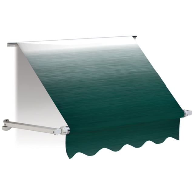 DOMETIC Deluxe Plus Standard Window Awning - 60" Meadow Green Vinyl with Polar White Hardware 60in