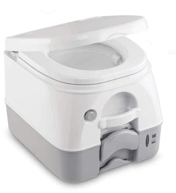 DOMETIC SeaLand 974 Portable Toilet 2.6 Gallon - Grey w/Brackets 301097406