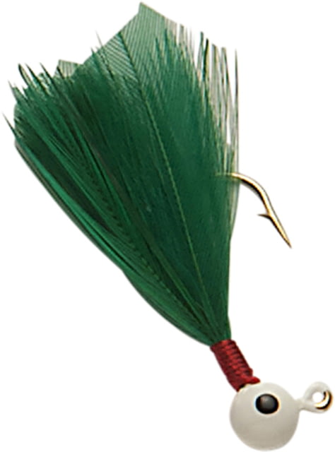 Double-O Tackle Company Flu-Flu Jig 1/32 oz Sz 8 Hook White/Green