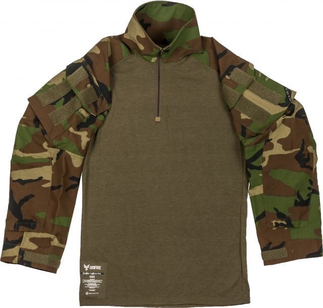 DRIFIRE / Crye Precision FR Combat Shirt Men's NATO Woodland Large Short