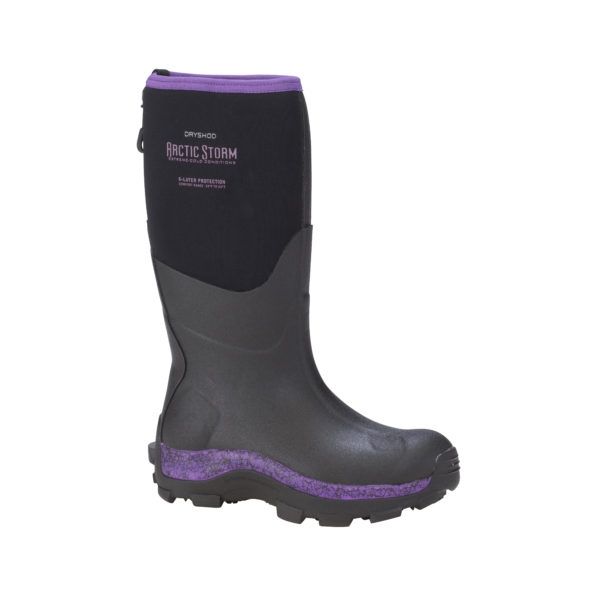 Dryshod Arctic Storm Hi Winter Boot - Women's Black/Purple 9