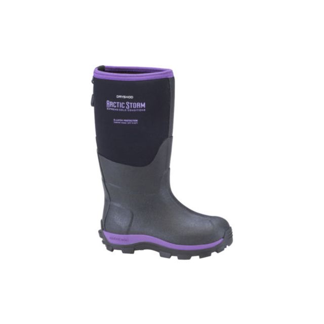 Dryshod Arctic Storm Kids Winter Boot Black/Purple 2