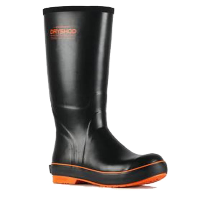 Dryshod Seamonster Premium Rubber Fishing Boot - Men's Black/Orange 13