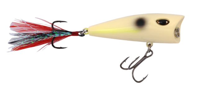Duckett Fishing Duckett Fishing BD 80P Popper Yellow Bone 80 mm
