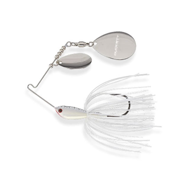 Duckett Fishing BD Water Slash Double Colorado Spinnerbait Special White 1/2 oz MXWSDC1/2 SW
