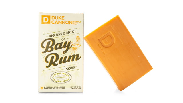 Duke Cannon Supply Co Big Ass Brick of Bay Rum Soap Orange 10 oz