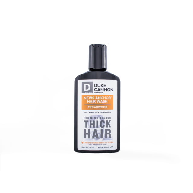Duke Cannon Supply Co News Anchor 2-in-1 Hair Wash Cedarwood 10 oz Bottle