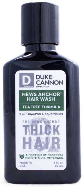 Duke Cannon Supply Co News Anchor 2-in-1 Tea Tree Hair Wash Travel Size