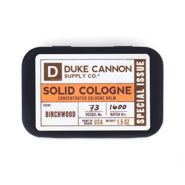 Duke Cannon Supply Co Solid Cologne Birchwood 1.5 oz Tin