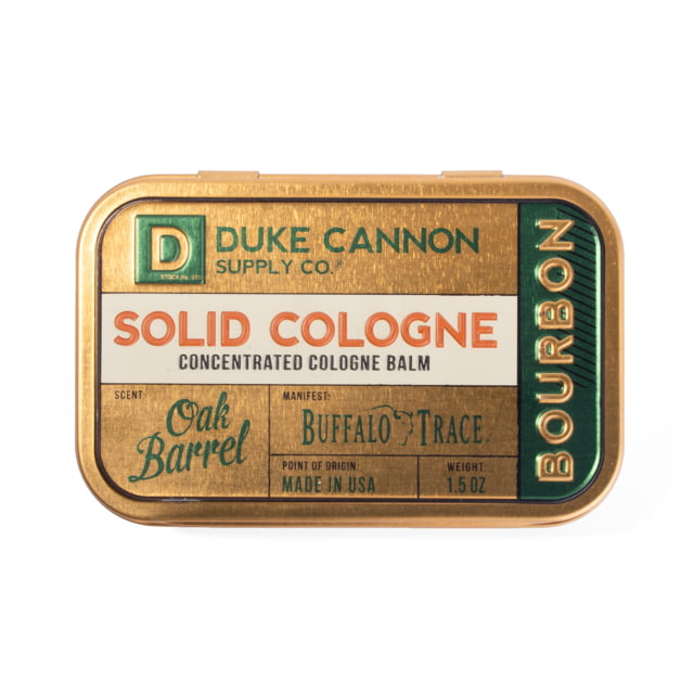 Duke Cannon Supply Co Solid Cologne Bourbon 1.5 oz Tin