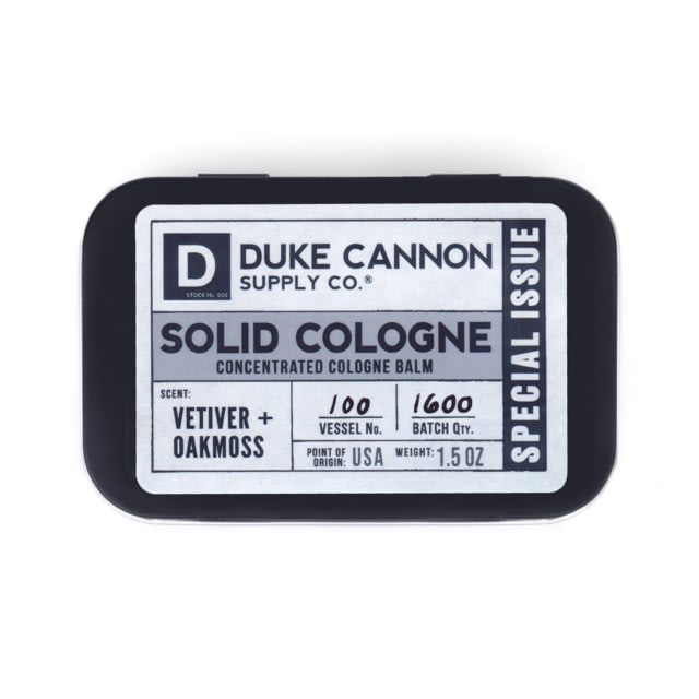 Duke Cannon Supply Co Solid Cologne Vetiver & Oakmoss 1.5 oz Tin