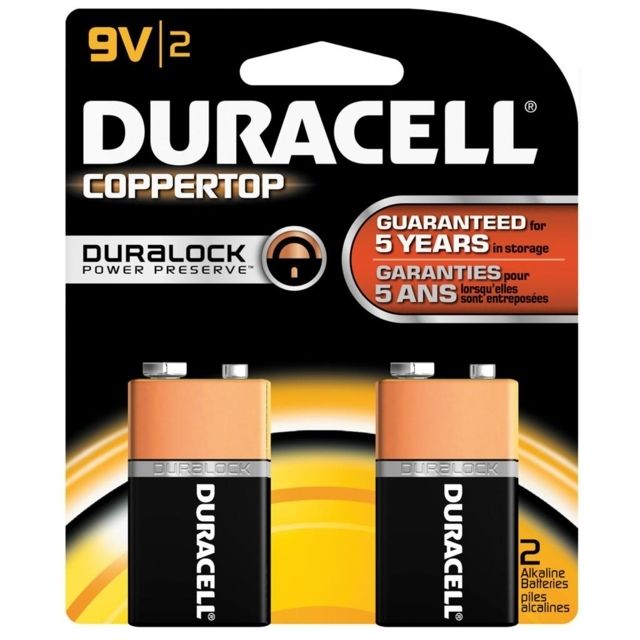 Duracell Coppertop Battery 9 Volt 2 Pack MN1604B2Z