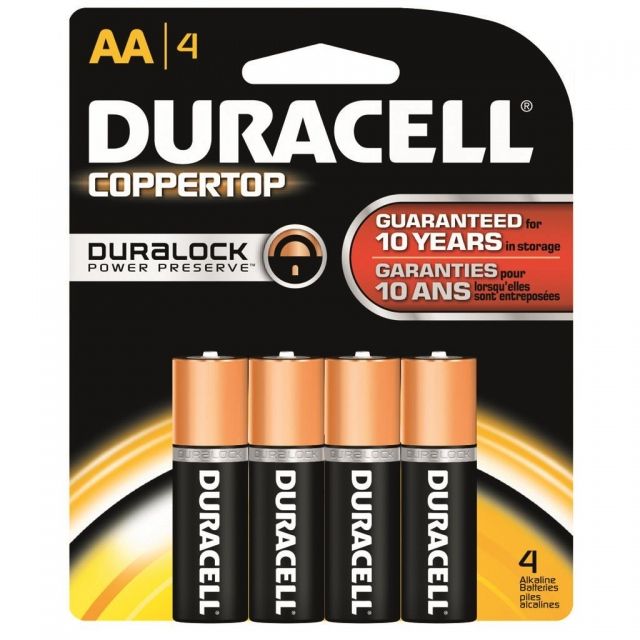 Duracell Coppertop Battery AA 4 Pack MN1500B4Z