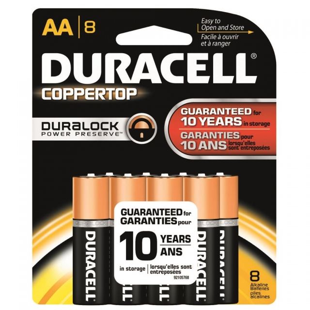 Duracell Coppertop Battery AA 8 Pack MN1500B8Z