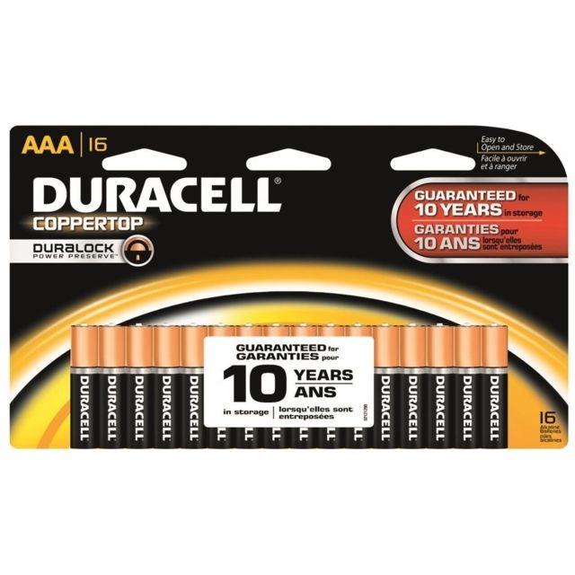 Duracell Coppertop Battery AAA 16 Pack MN2400B16Z16
