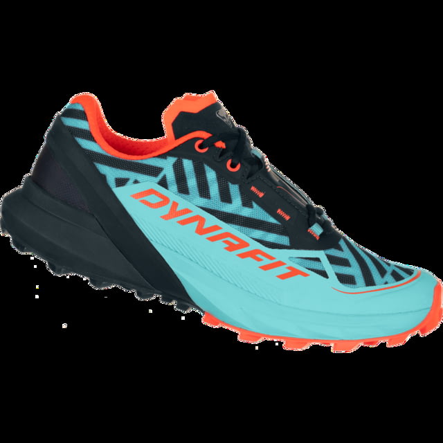 Dynafit Ultra 50 Graphic Trail Running Shoes - Women's Blueberry/Fluo Coral 8.5