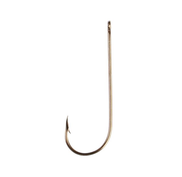 Eagle Claw Aberdeen Hook Non-Offset Ringed Eye Light Wire Bronze 50-Box Hooks 214F-6