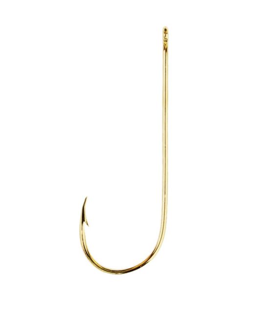 Eagle Claw Aberdeen Hook Non-Offset Ringed Eye Extra Light Wire Gold A-Pack Hooks 202ELA-2-0