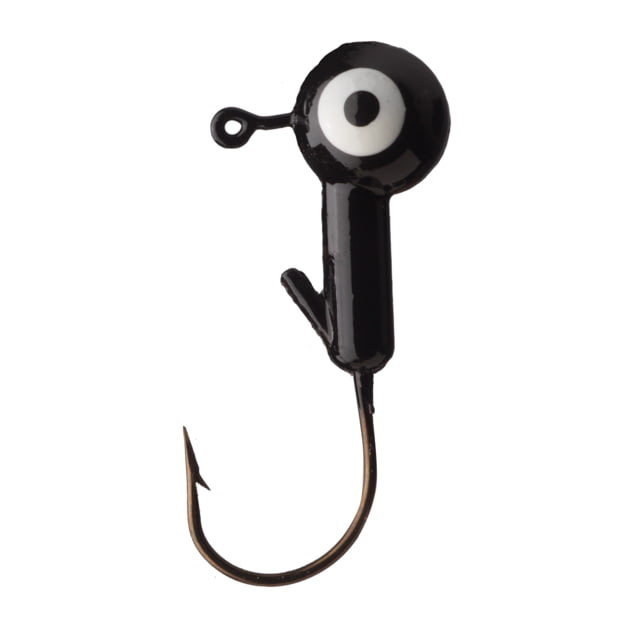 Eagle Claw Ball Head Jig Black 1/16oz 10 per Pack