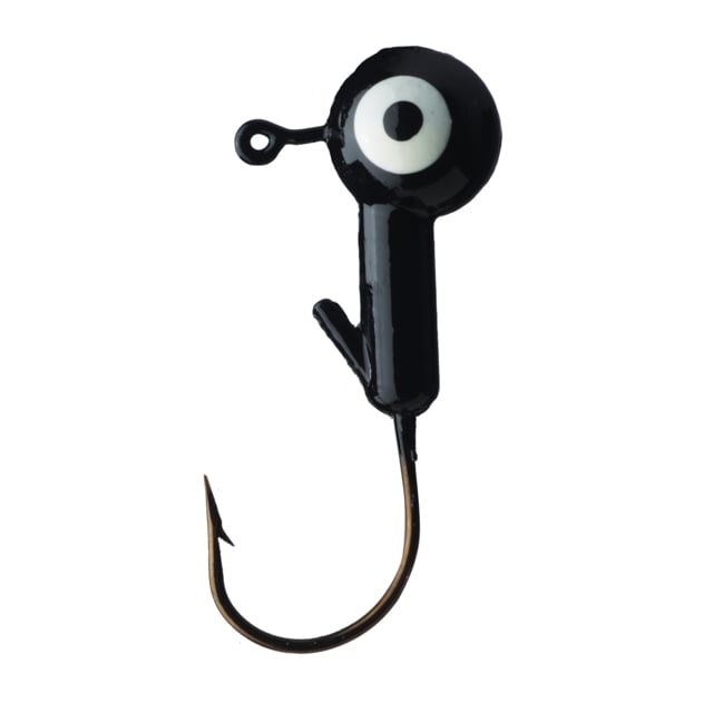 Eagle Claw Ball Head Jig Black 1/4oz 10 per Pack