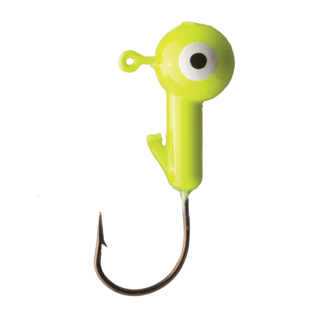 Eagle Claw Ball Head Jig Chartreuse 1/8oz 10 per Pack