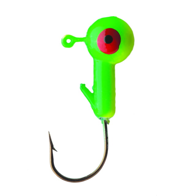 Eagle Claw Ball Head Jig Lime/Chart 1/4oz 10 per Pack