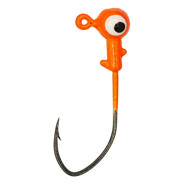 Eagle Claw Ball Head Jig Pro V Hook Orange 1/16oz 10 per Pack