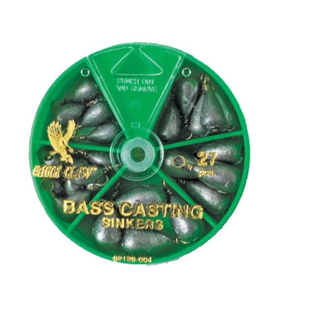 Eagle Claw Bass Cast Sinker Assortment 27pcs
