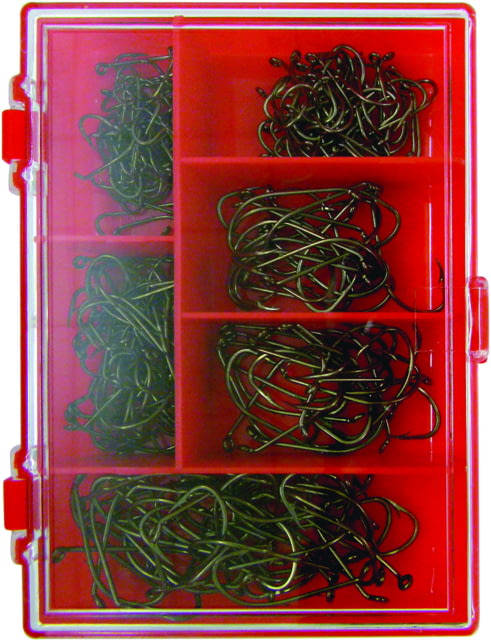 Eagle Claw Hook Assortment Bait Holder Bronze Size 1/2/4/6/8 211 per Pack
