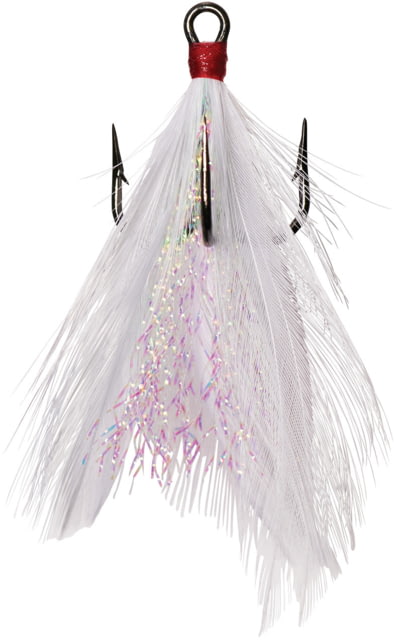 Eagle Claw Lazer Sharp Dressed Treble Hook White Size 4 2 per Pack