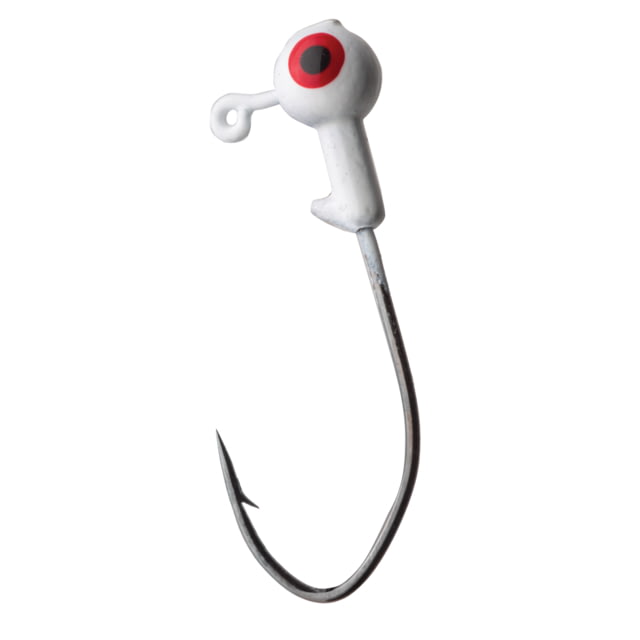 Eagle Claw Lazer Sharp Pro-V Ball Head Jig White 1/8oz 10 per Pack