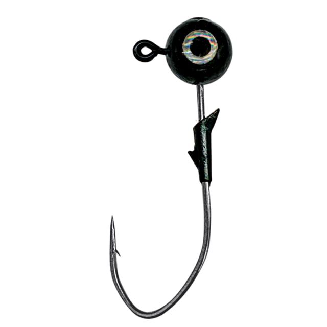 Eagle Claw Lazer Sharp Pro-V Eagle Eye Jig black 1/4oz 5 per Pack