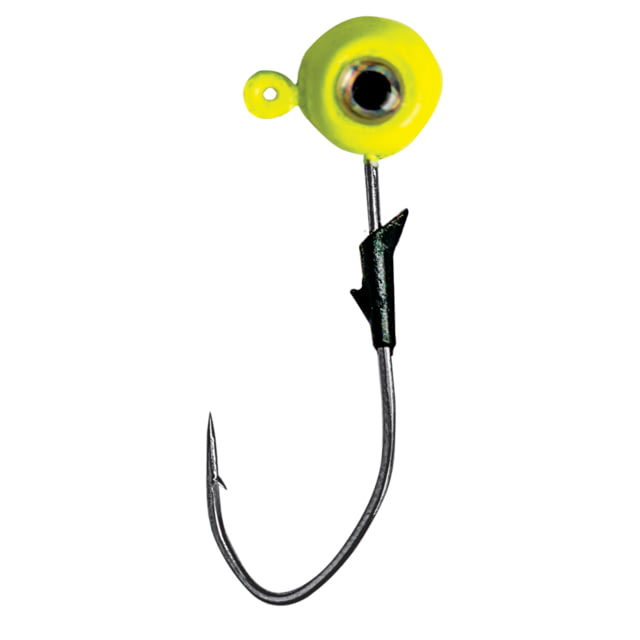 Eagle Claw Lazer Sharp Pro-V Eagle Eye Jig chartreuse 1/4oz 5 per Pack