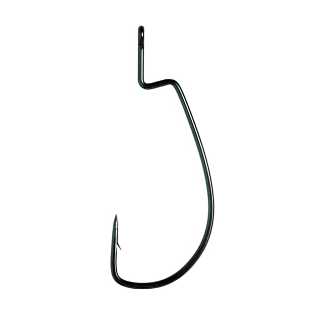 Eagle Claw Lazer Sharp Value Series Heavy Wire Extra Wide Gap Worm Hook Platinum Black Size 4/0 12 per Pack