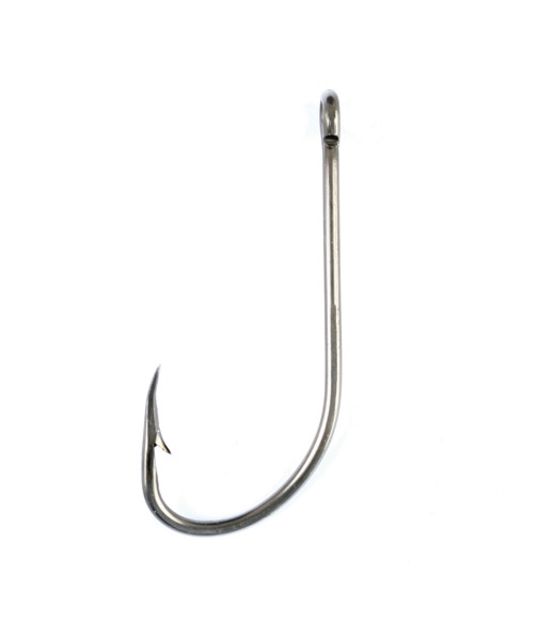 Eagle Claw Plain Shank Hook Offset Claw Point Ringed Eye Nickel A-Pack Hooks 085A-2