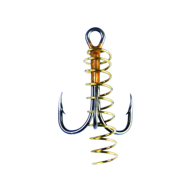 Eagle Claw Soft Bait Hook w/ Spring Curved Point 2x Strong Bronze A-Pack Hooks 374SBA-4