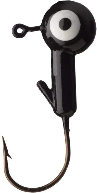 Eagle Claw Tin Ballhead Jig Hook w/ Barb Black 1/8oz