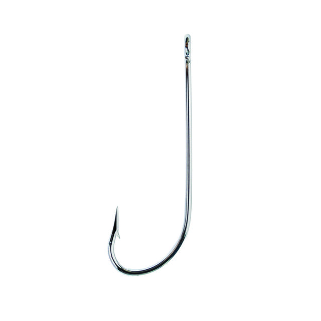 Eagle Claw Trailer Hook Non Offset Forged w Tubing Nickel A-Pack Hooks 261HA-2/0