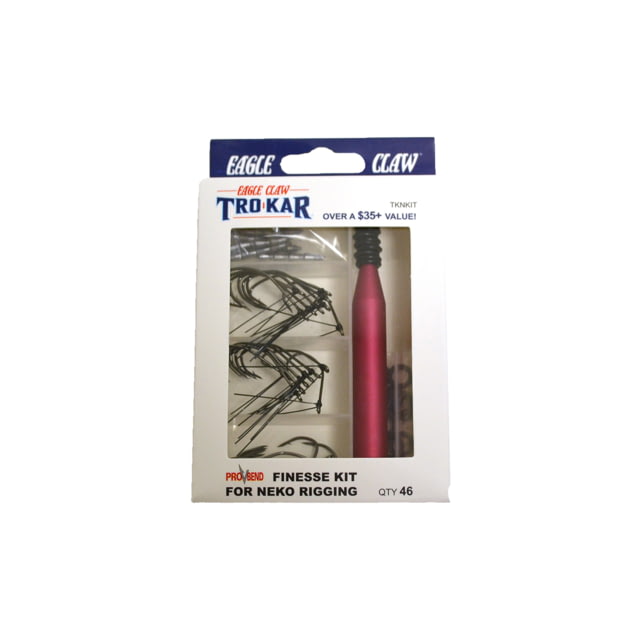 Eagle Claw Trokar Finesse Rigging Kit Platinum Black 46 Pieces