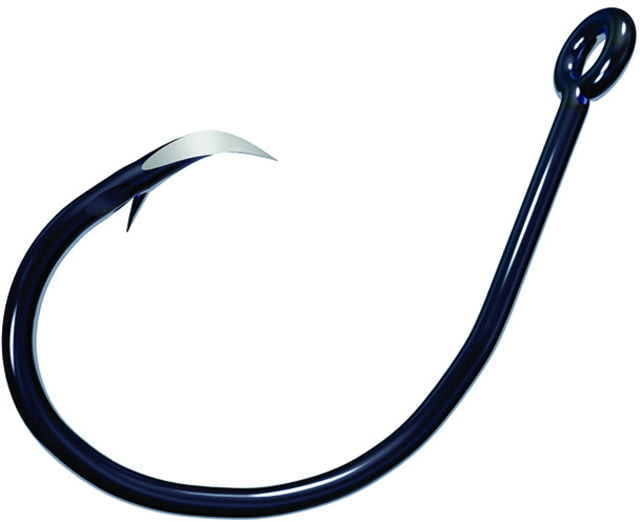 Eagle Claw Trokar Primal Circle Hook Light Wire Offset Black Chrome Size 6/0 9 per Pack