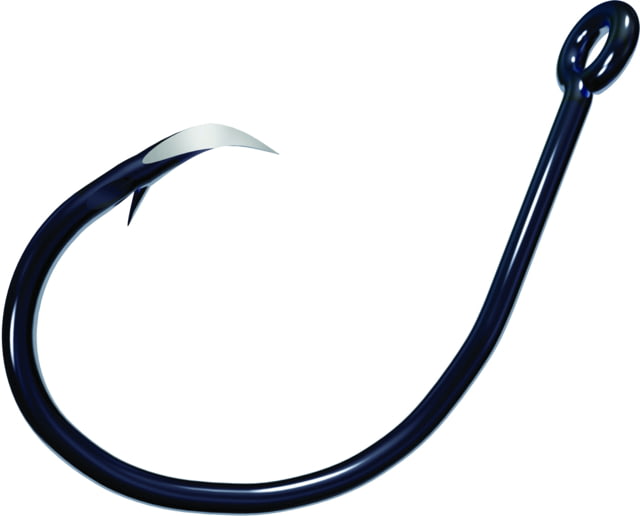 Eagle Claw Trokar Primal Circle Hook Light Wire Offset Black Chrome Size 7/0 8 per Pack