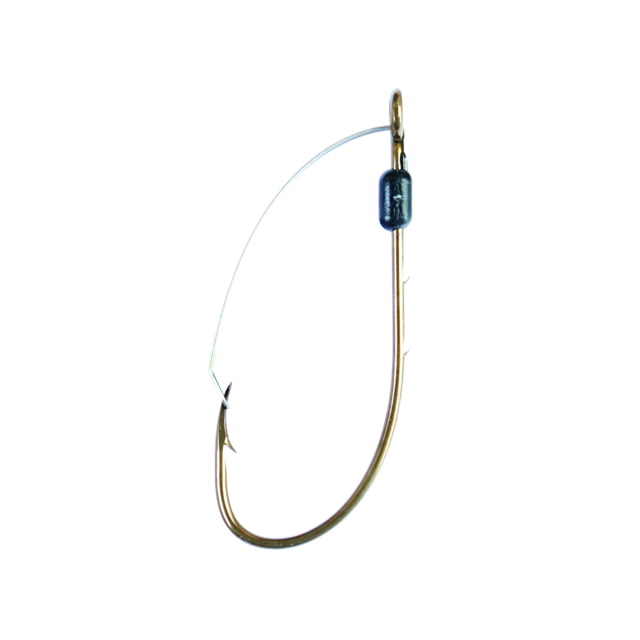 Eagle Claw Weedless Baitholder Offset Hook 2 Slices Bronze Size 5/0 4 per Pack