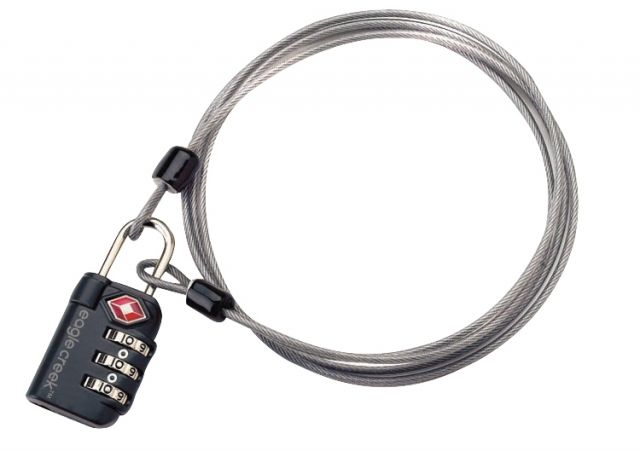 Eagle Creek 3-Dial TSA Lock & Cable Graphite