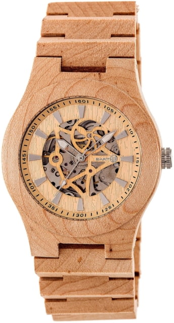Earth Wood Gobi Automatic Skeleton Bracelet Watch Khaki/Tan One Size