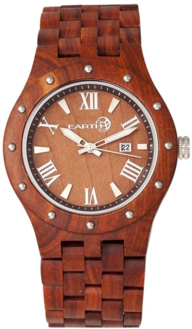 Earth Wood Inyo Bracelet Watch w/Date Red One Size