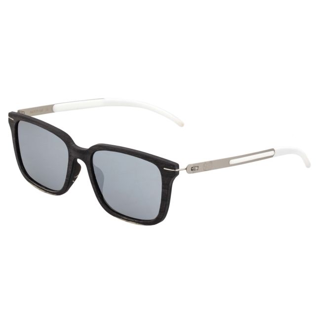 Earth Wood Doumia Polarized Sunglass Black Butterfly/Silver One Size