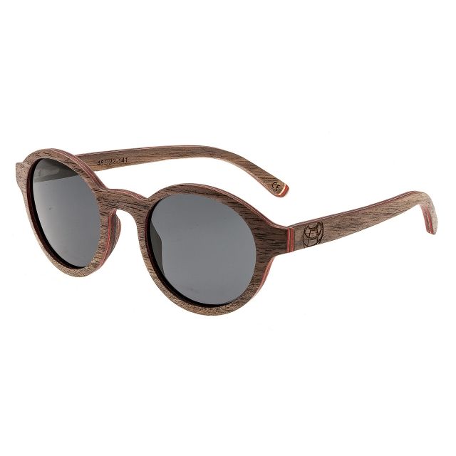 Earth Wood Maho Sunglasses Brown Frame Black Lenses
