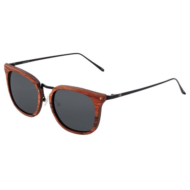 Earth Wood Nosara Polarized Sunglass Red Rosewood/Black One Size