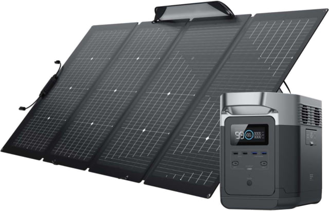 EcoFlow Portable Power Station w/2 Solar Panel 220W Black